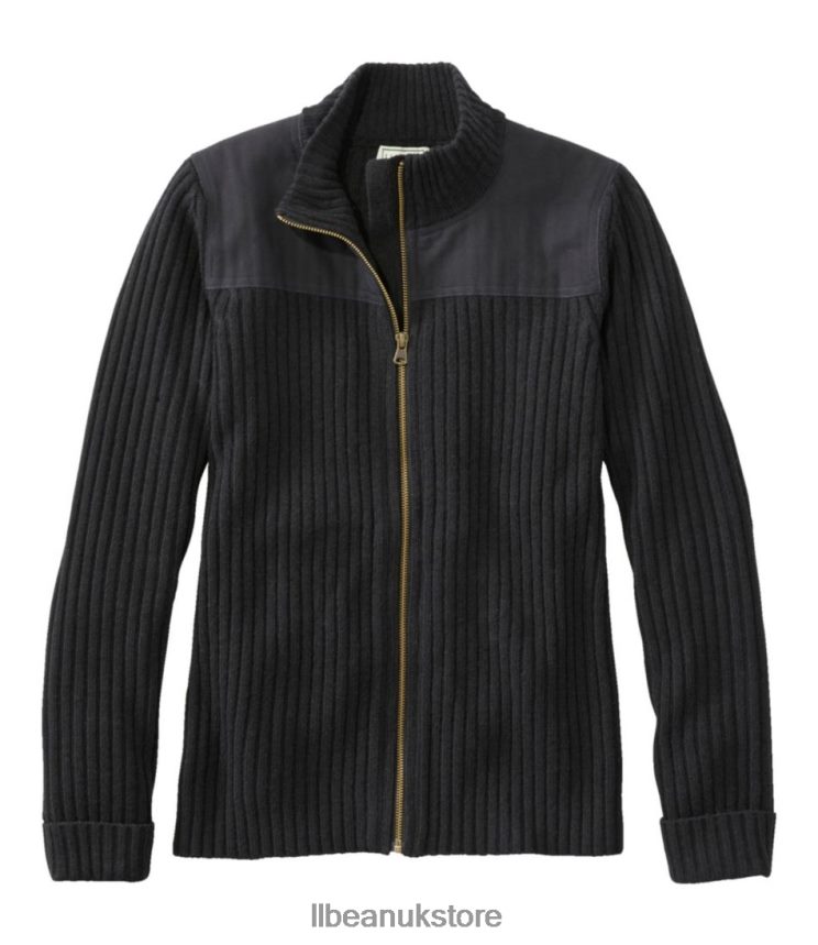 Outdoor Equipment L.L.Bean Commando Full Zip Sweater Black Women 0VRR665946