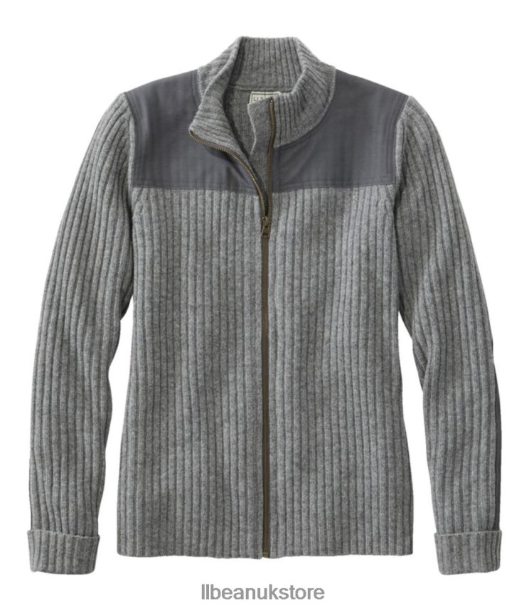 Outdoor Equipment L.L.Bean Commando Full Zip Sweater Gray Heather Women 0VRR663401
