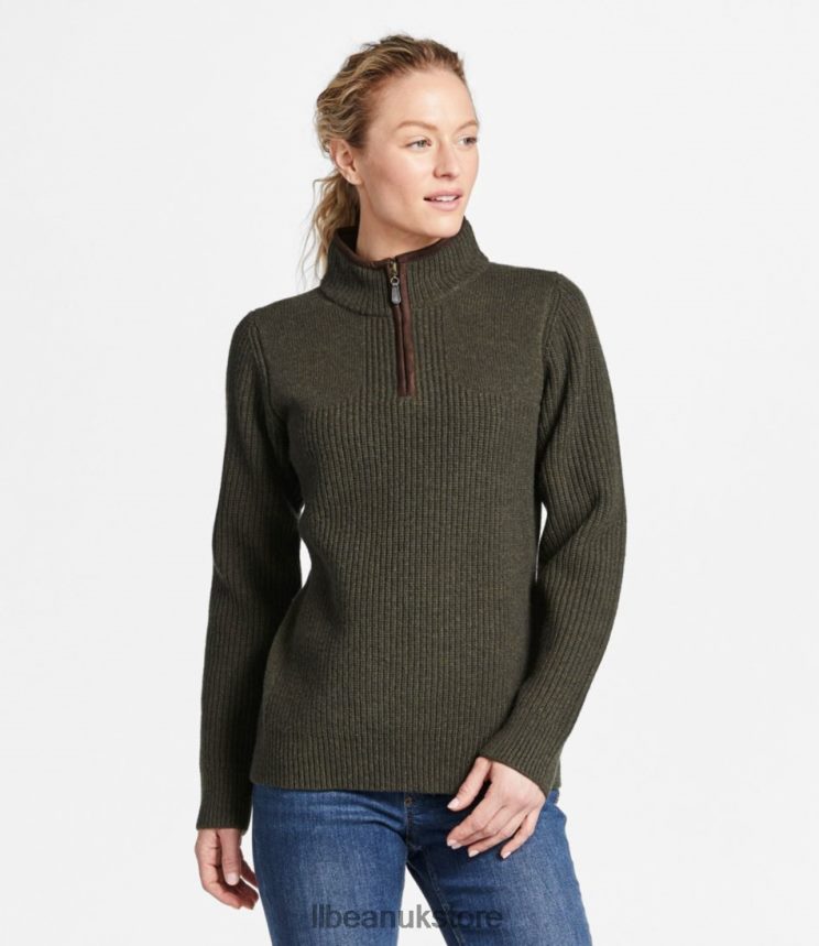 Outdoor Equipment L.L.Bean Waterfowl Sweater Forest Shadow Heather Women 0VRR66739
