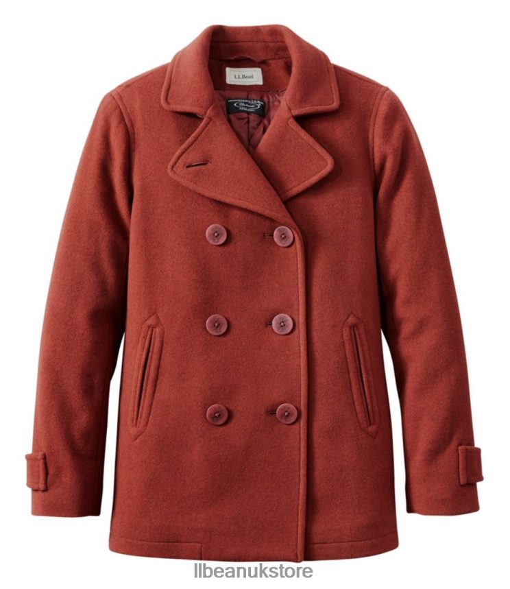 Outerwear L.L.Bean Classic Lambswool Peacoat Hickory Heather Women 0VRR666065