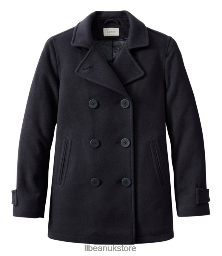 Outerwear L.L.Bean Classic Lambswool Peacoat Navy Women 0VRR665115