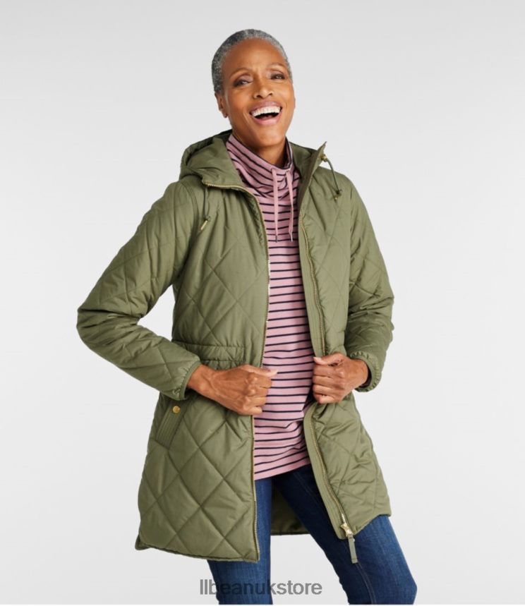 Outerwear L.L.Bean Cozy Quilted Coat Deep Olive Women 0VRR666038