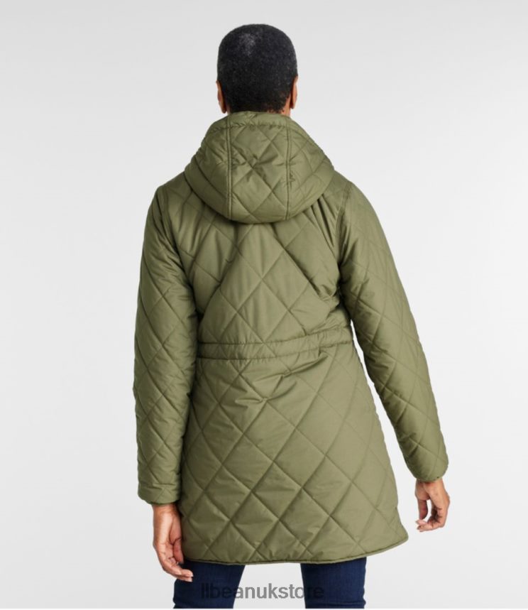 Outerwear L.L.Bean Cozy Quilted Coat Nautical Navy Women 0VRR66843
