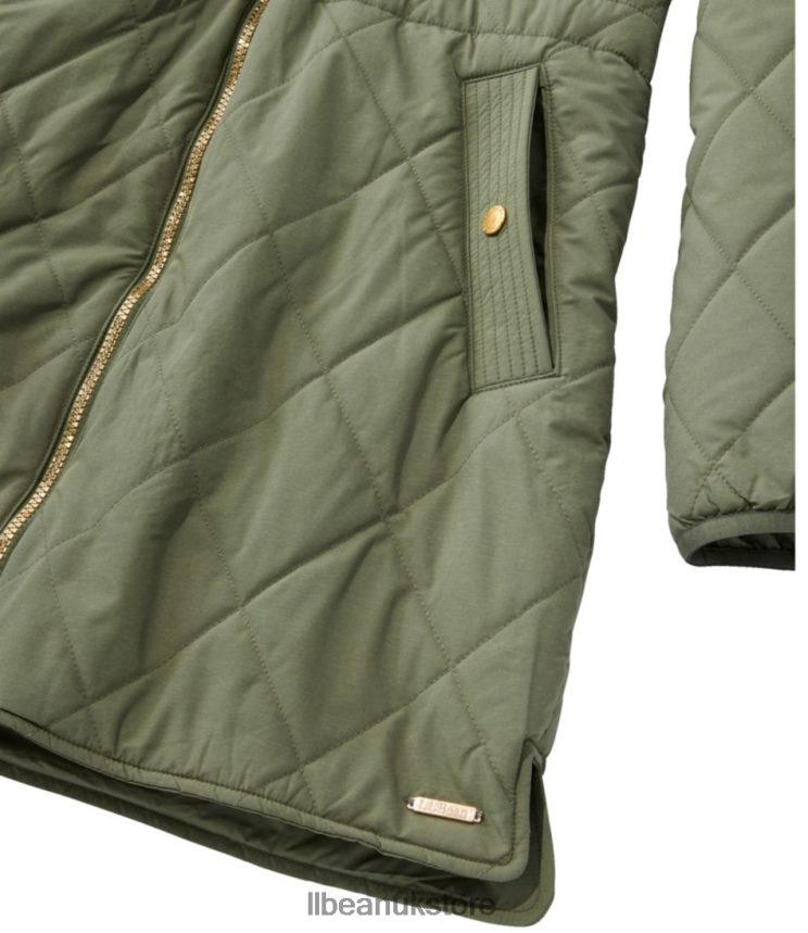 Outerwear L.L.Bean Cozy Quilted Coat Nautical Navy Women 0VRR66843