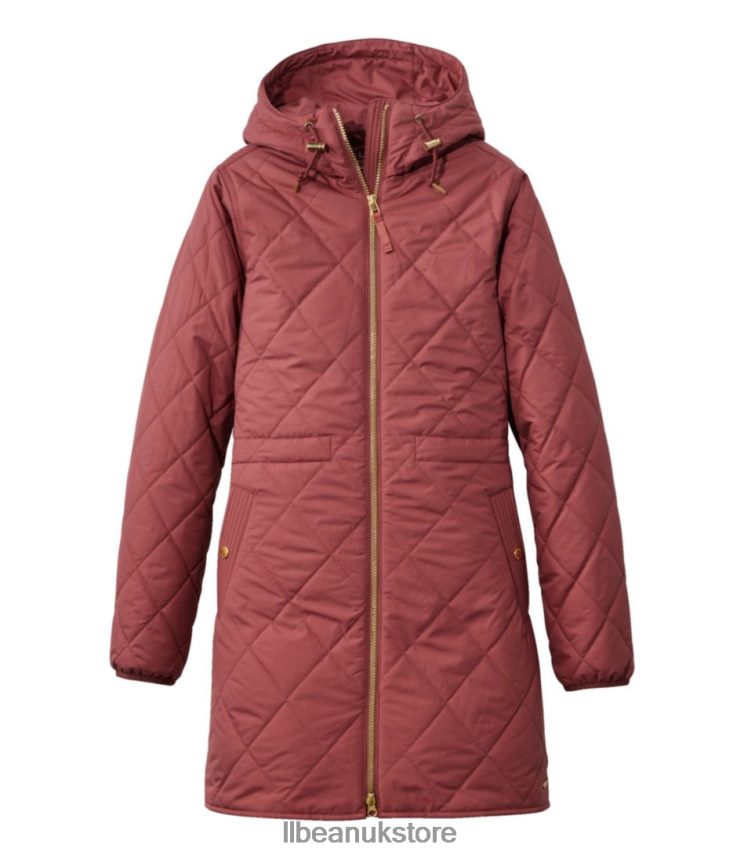 Outerwear L.L.Bean Cozy Quilted Coat Rosewood Women 0VRR666671