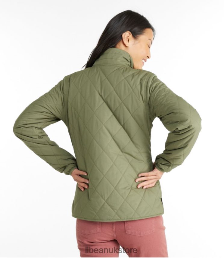 Outerwear L.L.Bean Cozy Quilted Jacket Darkest Gray Women 0VRR665076