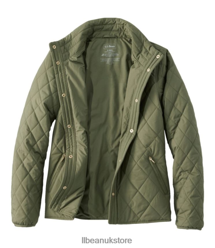Outerwear L.L.Bean Cozy Quilted Jacket Darkest Gray Women 0VRR665076