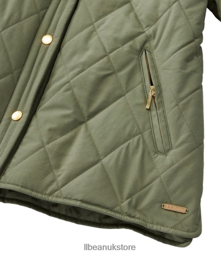 Outerwear L.L.Bean Cozy Quilted Jacket Darkest Gray Women 0VRR665076