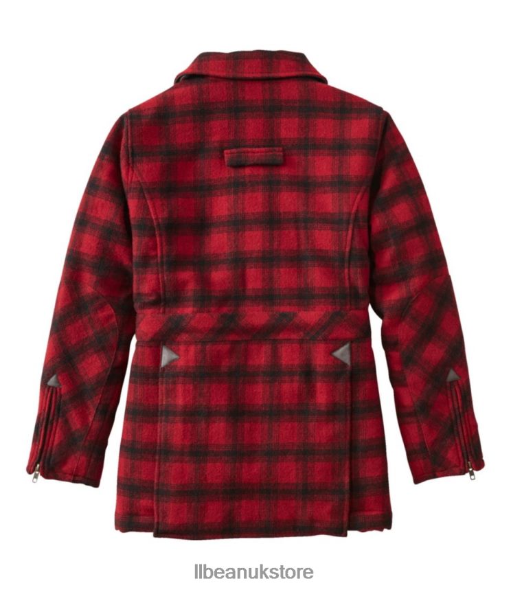 Outerwear L.L.Bean Maine Guide Wool Parka Red/Black Plaid Women 0VRR66940