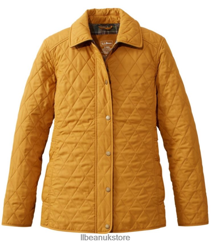 Outerwear L.L.Bean Quilted Riding Jacket Bright Bronze Women 0VRR66832