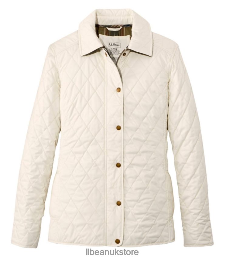 Outerwear L.L.Bean Quilted Riding Jacket Cream Women 0VRR666662