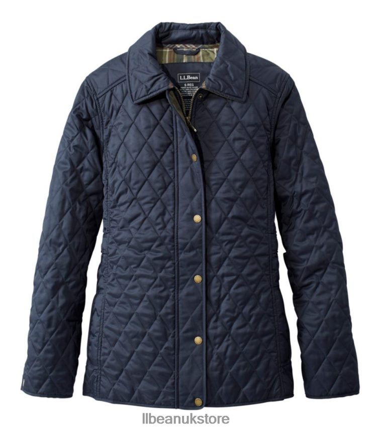 Outerwear L.L.Bean Quilted Riding Jacket Navy Women 0VRR663598