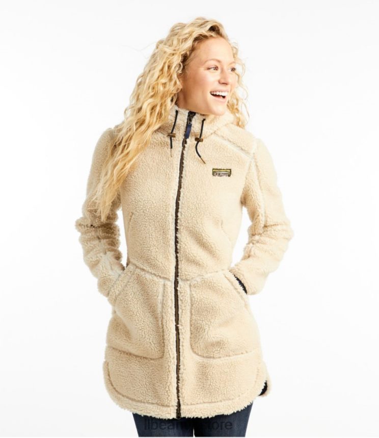 Outerwear L.L.Bean Mountain Pile Fleece Coat Natural Women 0VRR666029