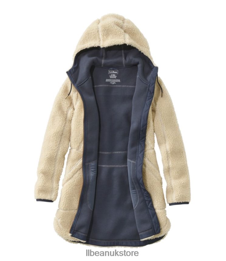 Outerwear L.L.Bean Mountain Pile Fleece Coat Natural Women 0VRR666029
