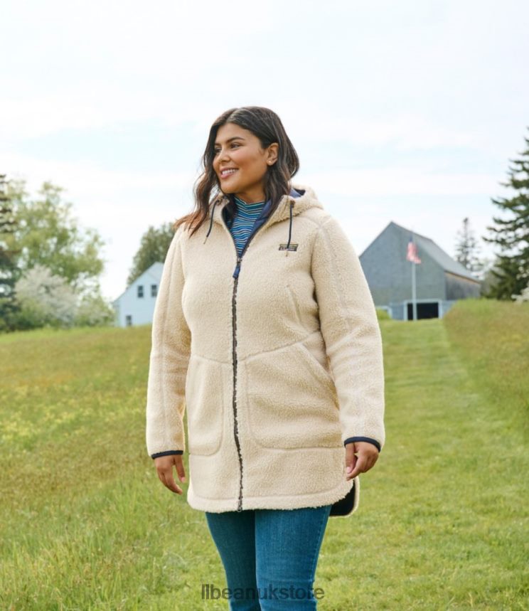 Outerwear L.L.Bean Mountain Pile Fleece Coat Natural Women 0VRR666029