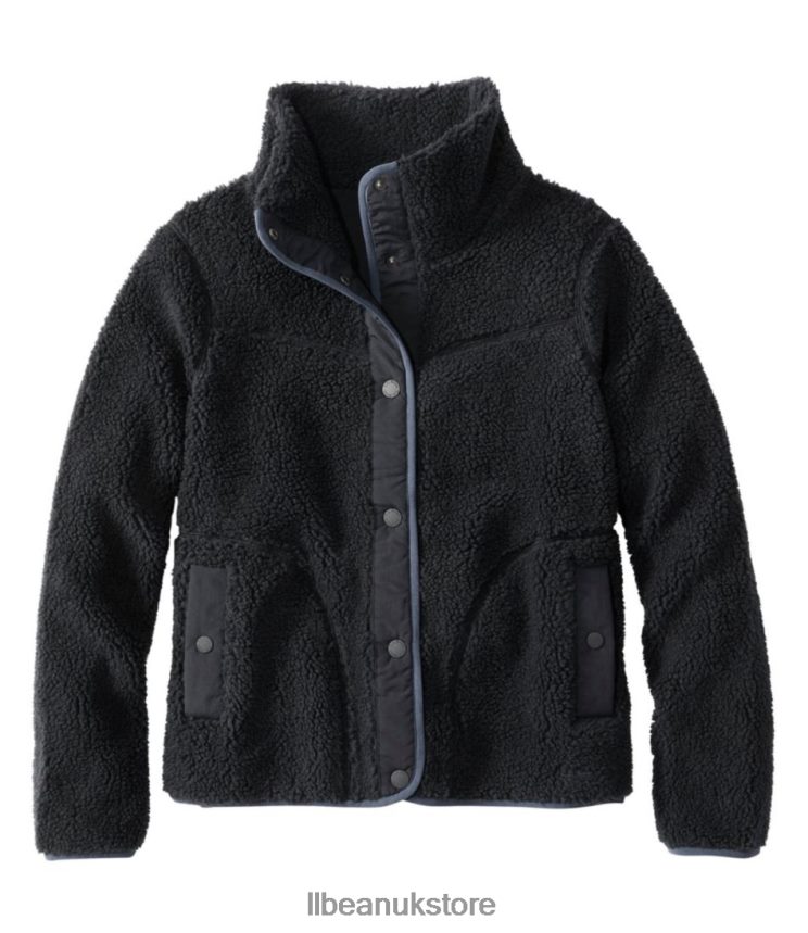 Outerwear L.L.Bean Sherpa Fleece Jacket Black Women 0VRR667045