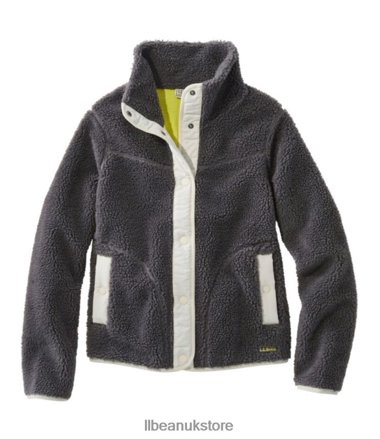Outerwear L.L.Bean Sherpa Fleece Jacket Lead Gray Women 0VRR666024