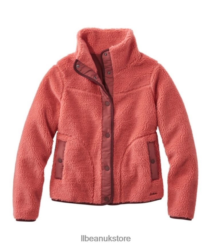 Outerwear L.L.Bean Sherpa Fleece Jacket Mineral Red Women 0VRR667305