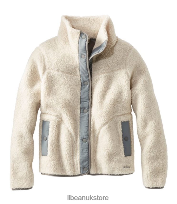 Outerwear L.L.Bean Sherpa Fleece Jacket Soapstone Women 0VRR665067