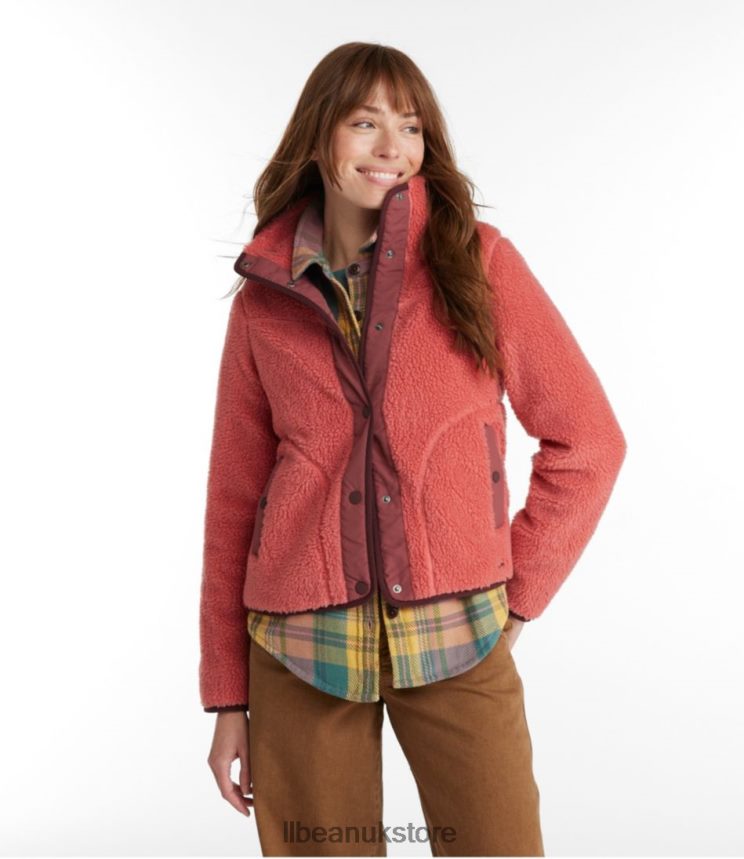 Outerwear L.L.Bean Sherpa Fleece Jacket Soapstone Women 0VRR665067