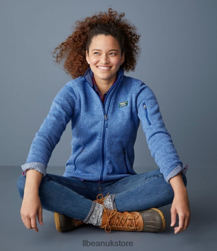 Outerwear L.L.Bean Sweater Fleece Full-Zip Jacket Mallard Blue Women 0VRR666021