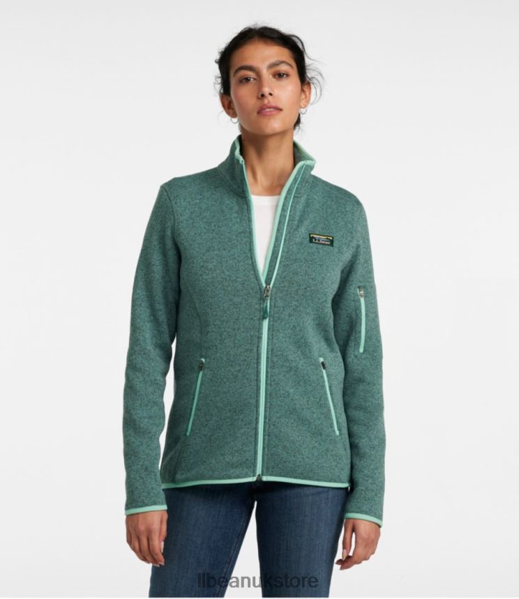 Outerwear L.L.Bean Sweater Fleece Full-Zip Jacket Pewter Women 0VRR66823