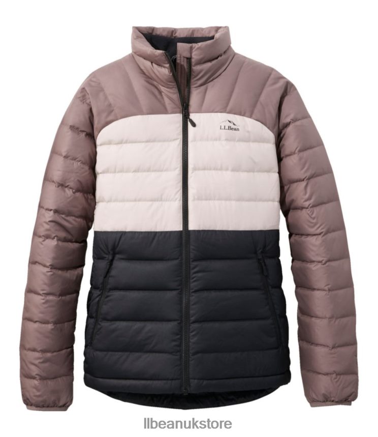 Outerwear L.L.Bean Down Jacket Black/Taupe Brown Women 0VRR66896