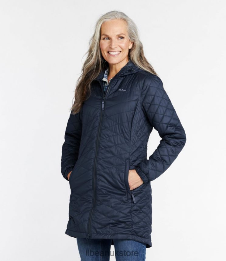 Outerwear L.L.Bean Fleece-Lined Primaloft Coat Carbon Navy Women 0VRR665079