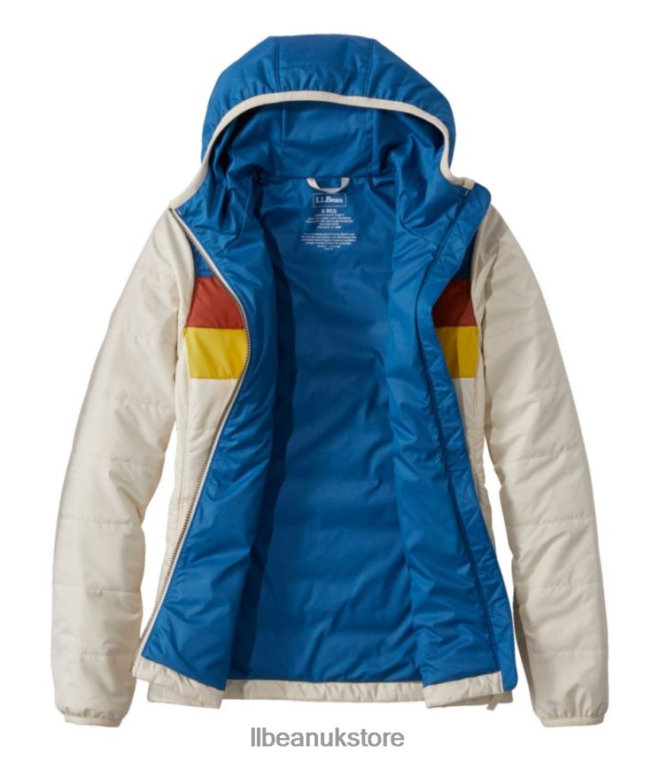 Outerwear L.L.Bean Mountain Classic Puffer Hooded Jacket Taupe Brown/Gray Birch Women 0VRR66862
