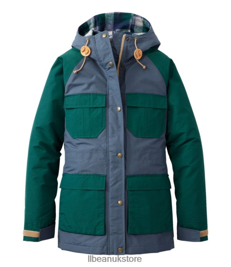 Outerwear L.L.Bean Original Baxter State Parka '82 Storm Blue/Black Forest Green Women 0VRR663688