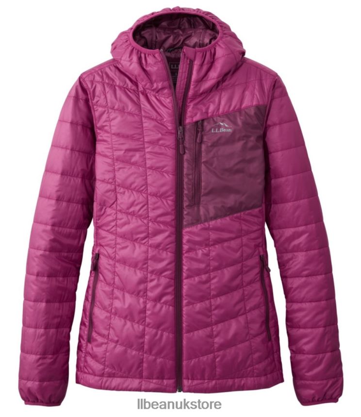 Outerwear L.L.Bean PrimaLoft Packaway Hooded Jacket Sugarplum/Bramble Berry Women 0VRR667043