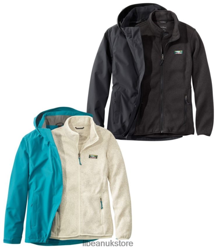 Outerwear L.L.Bean Sweater Fleece 3-in-1 Jacket Black Women 0VRR666035