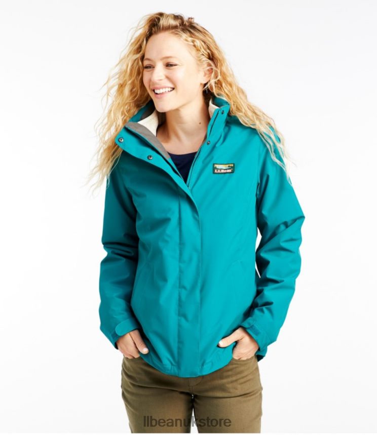 Outerwear L.L.Bean Sweater Fleece 3-in-1 Jacket True Teal/Sailcloth Women 0VRR663606