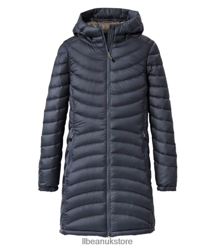 Outerwear L.L.Bean Ultralight 850 Down Hooded Coat Gunmetal Gray Women 0VRR666052
