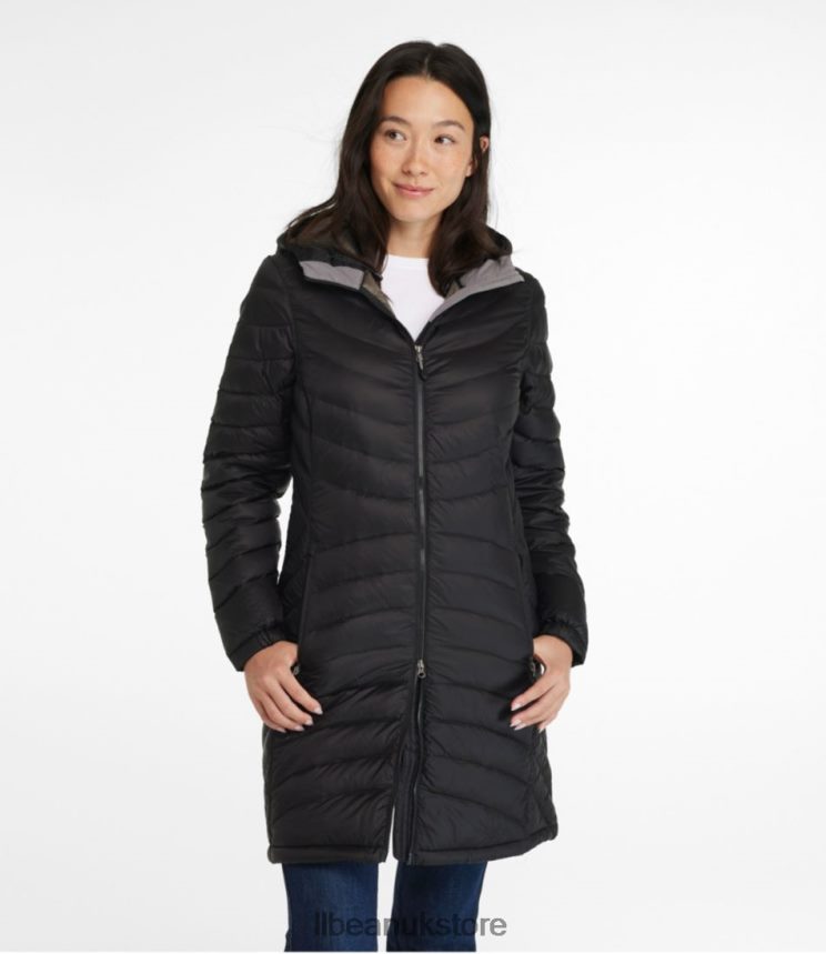 Outerwear L.L.Bean Ultralight 850 Down Hooded Coat Gunmetal Gray Women 0VRR666052