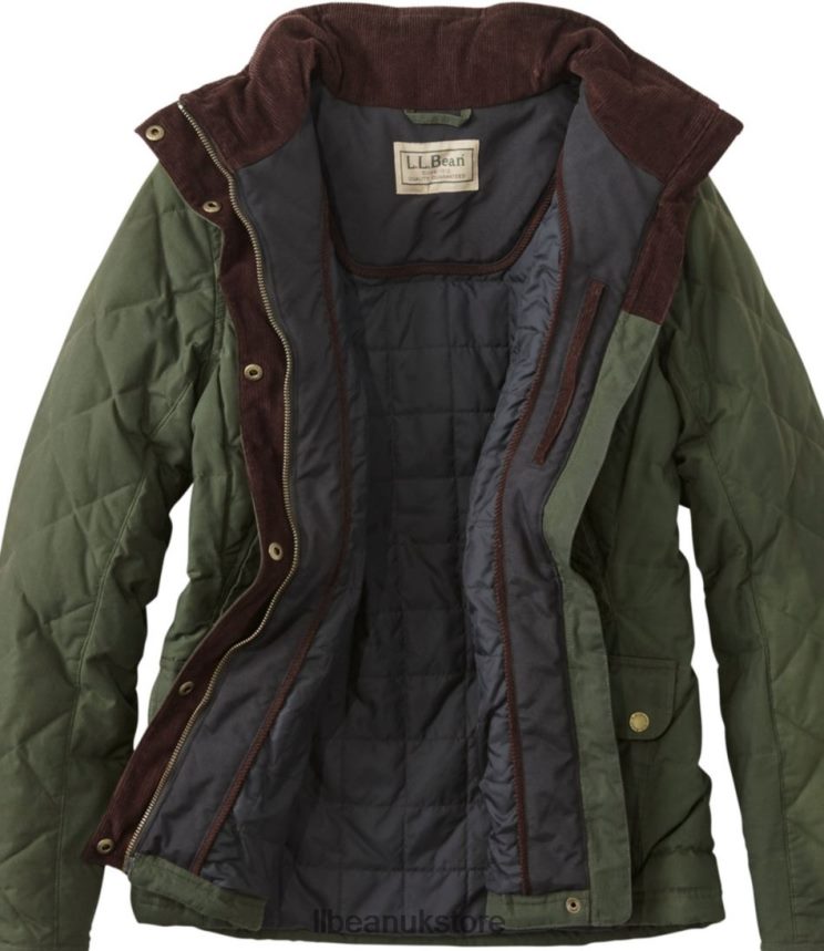Outerwear L.L.Bean Upcountry Waxed-Cotton Down Jacket Coffee Bean Women 0VRR663664