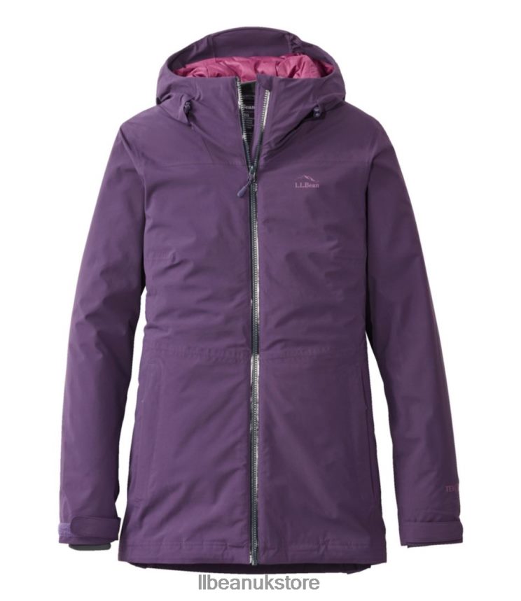 Outerwear L.L.Bean Waterproof PrimaLoft Packaway Jacket Purple Night Women 0VRR663625