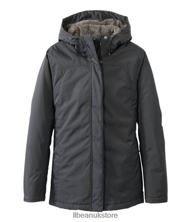 Outerwear L.L.Bean Winter Warmer Jacket Black/Gray Women 0VRR665096