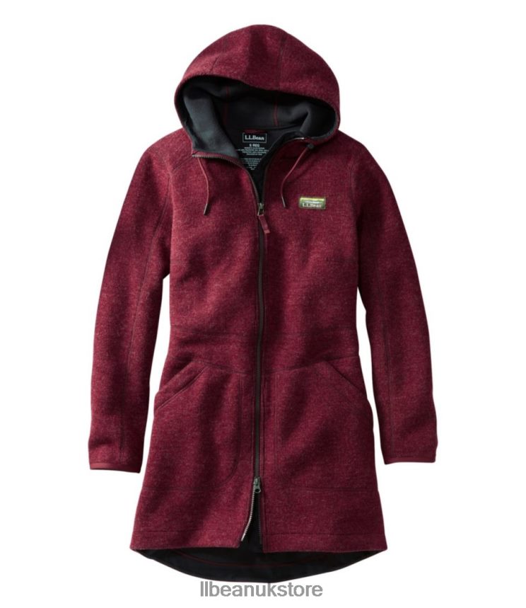 Outerwear L.L.Bean WoolTek Coat Burgundy Heather Women 0VRR665092