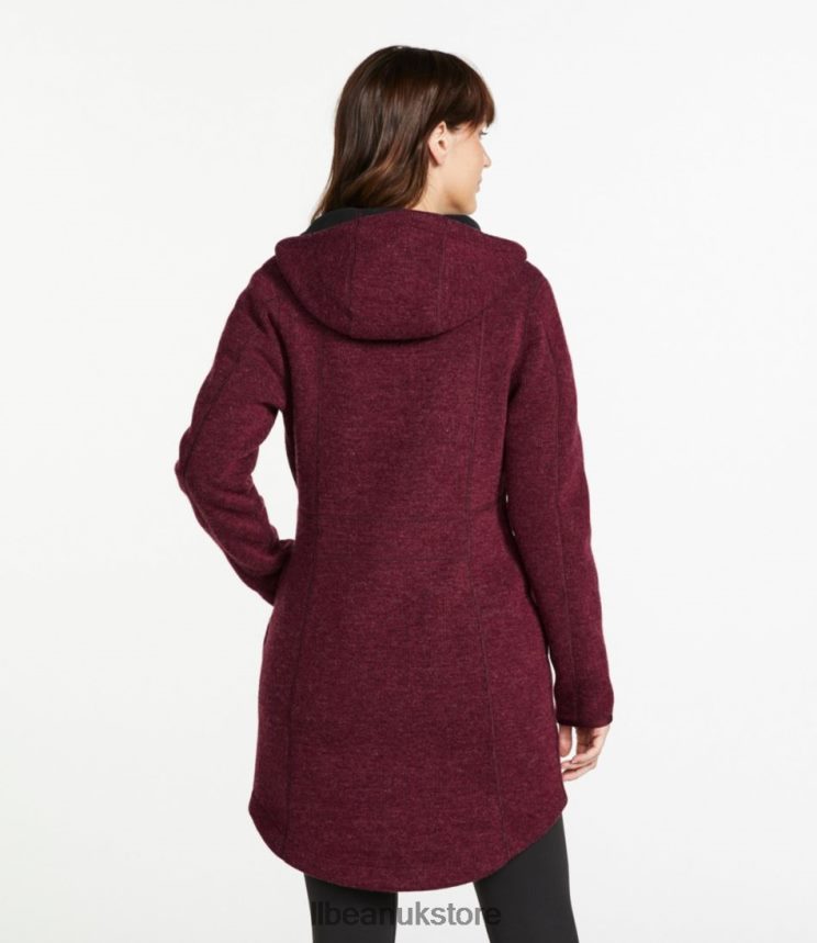 Outerwear L.L.Bean WoolTek Coat Burgundy Heather Women 0VRR665092