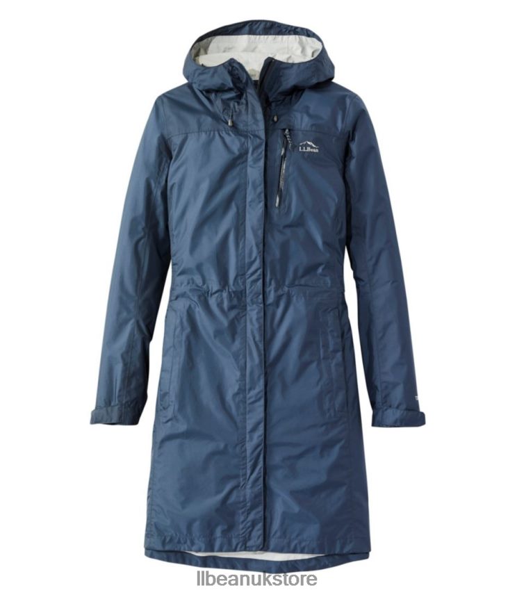 Outerwear L.L.Bean Trail Model Rain Coat Nautical Navy Women 0VRR66855