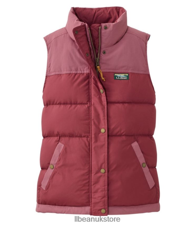 Outerwear L.L.Bean Mountain Classic Down Vest Burgundy/Light Rosewood Women 0VRR66936