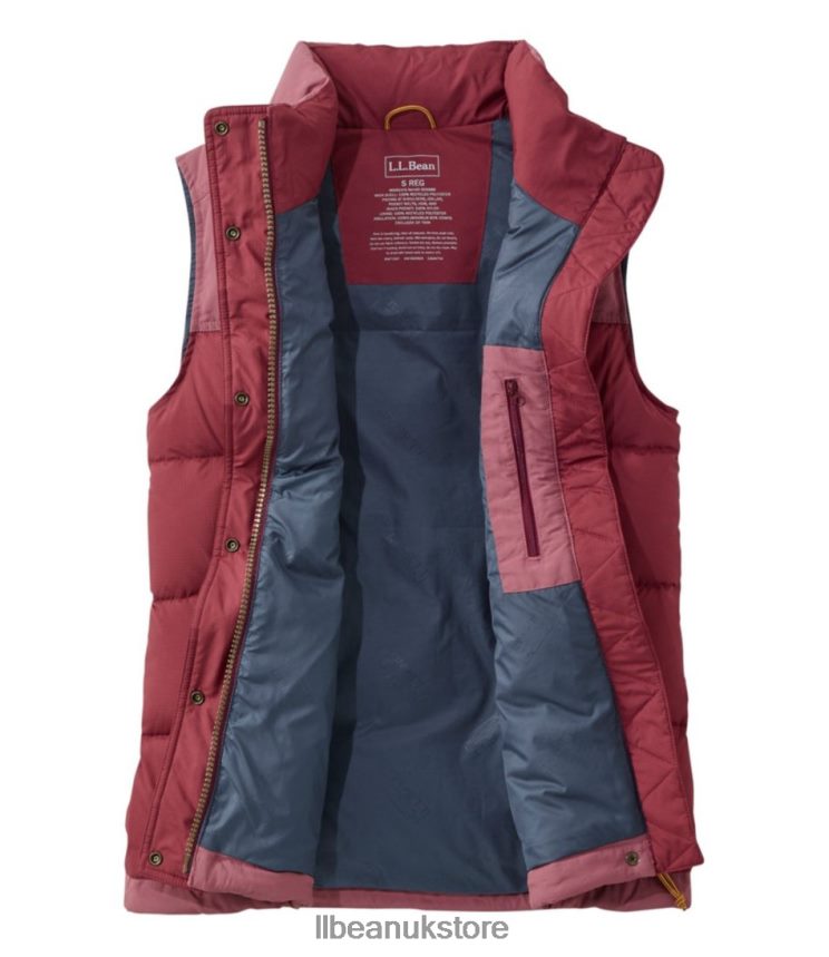 Outerwear L.L.Bean Mountain Classic Down Vest Burgundy/Light Rosewood Women 0VRR66936
