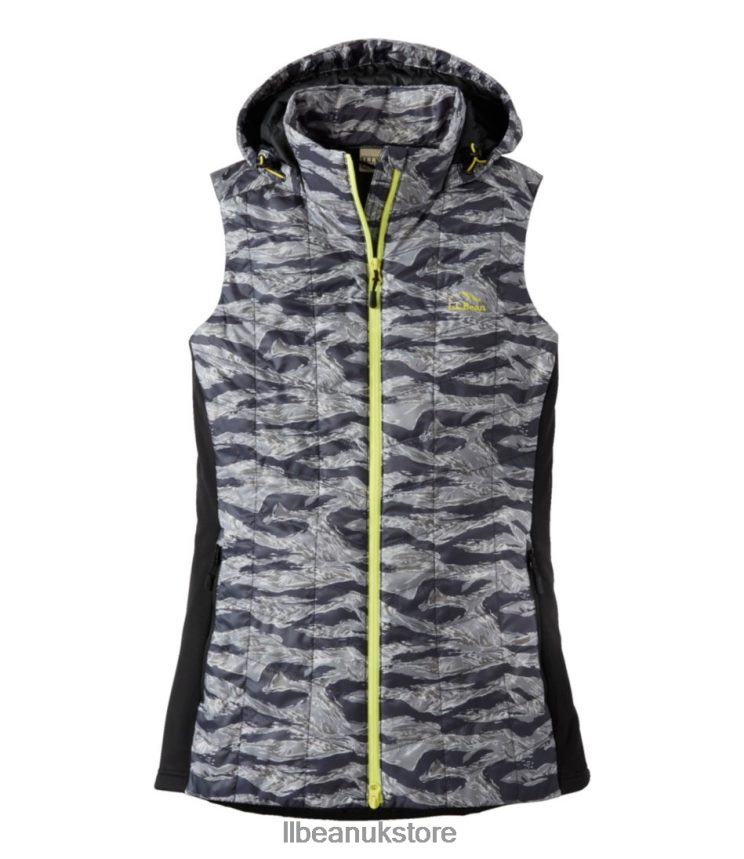 Outerwear L.L.Bean PrimaLoft Packaway Long Vest Carbon Camo Women 0VRR66901