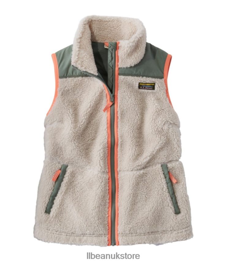 Outerwear L.L.Bean Sherpa Fleece Vest Soapstone Women 0VRR66871