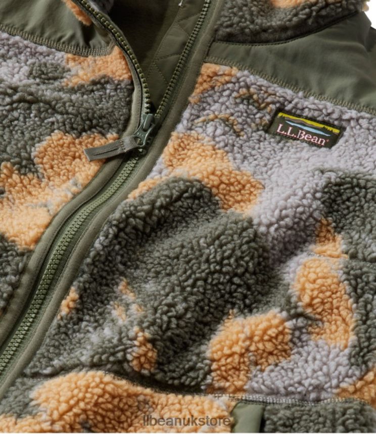 Outerwear L.L.Bean Sherpa Fleece Vest Woodsmoke Camo Women 0VRR66929