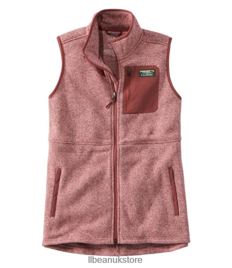 Outerwear L.L.Bean Sweater Fleece Long Vest Field Rose Women 0VRR663290