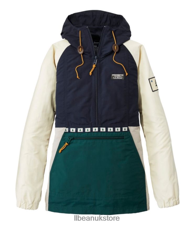 Outerwear L.L.Bean Mountain Classic Anorak Classic Navy/Dark Pine Women 0VRR66950