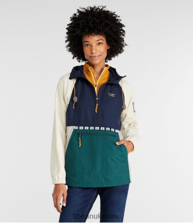 Outerwear L.L.Bean Mountain Classic Anorak Classic Navy/Dark Pine Women 0VRR66950
