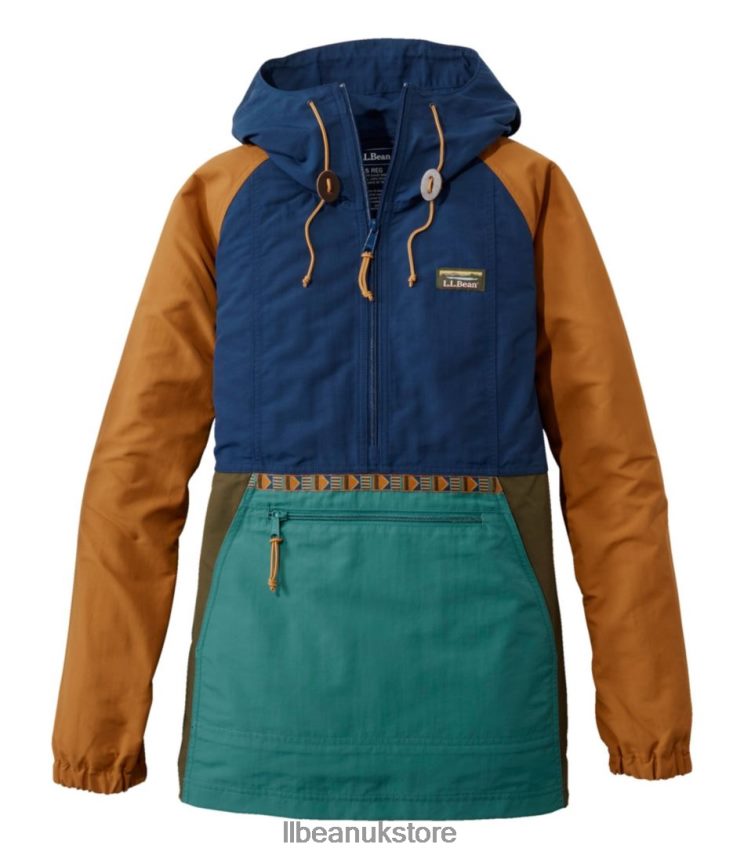 Outerwear L.L.Bean Mountain Classic Anorak Collegiate Blue/Rustic Green Women 0VRR666023